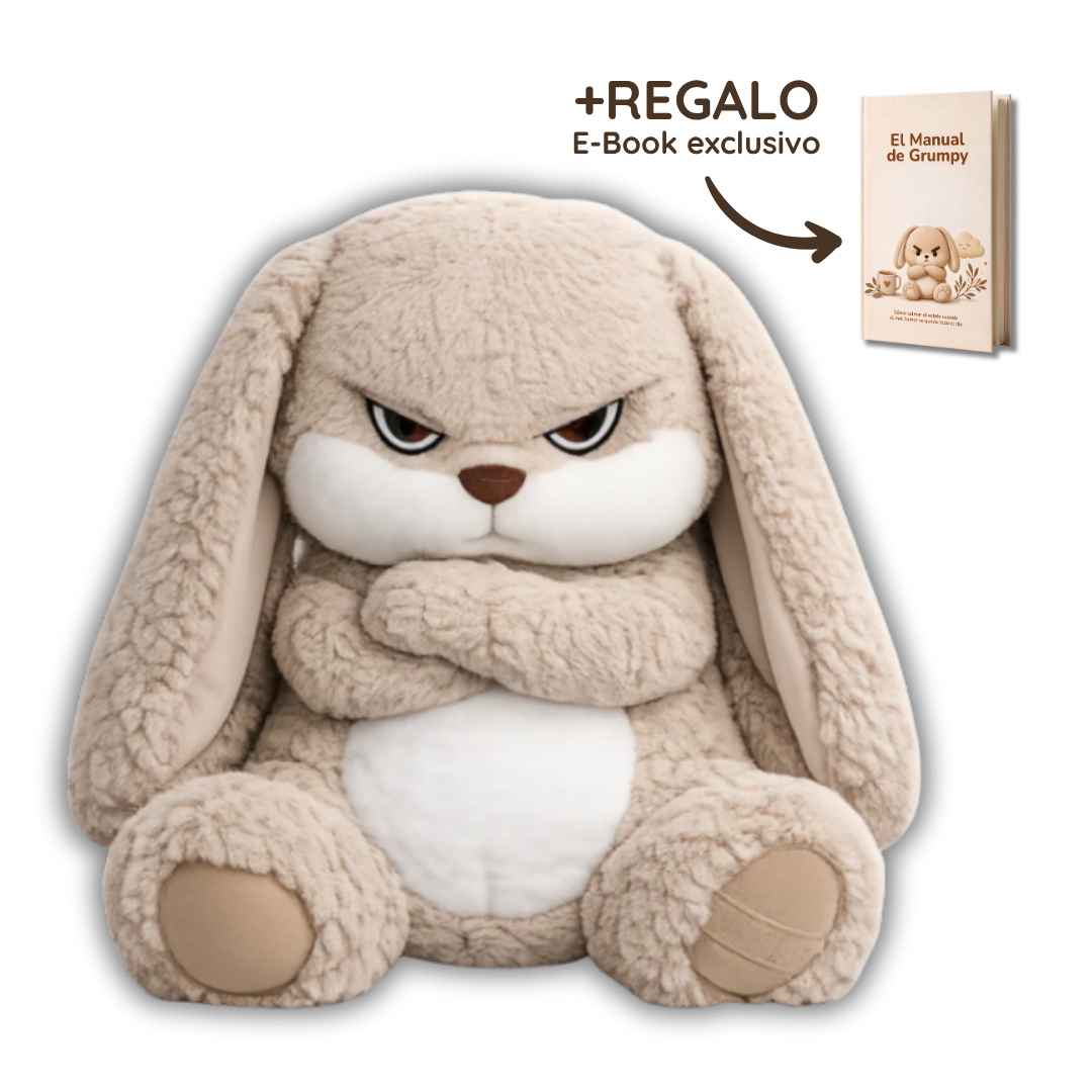 Conejo de peluche enfadado Grumpy™