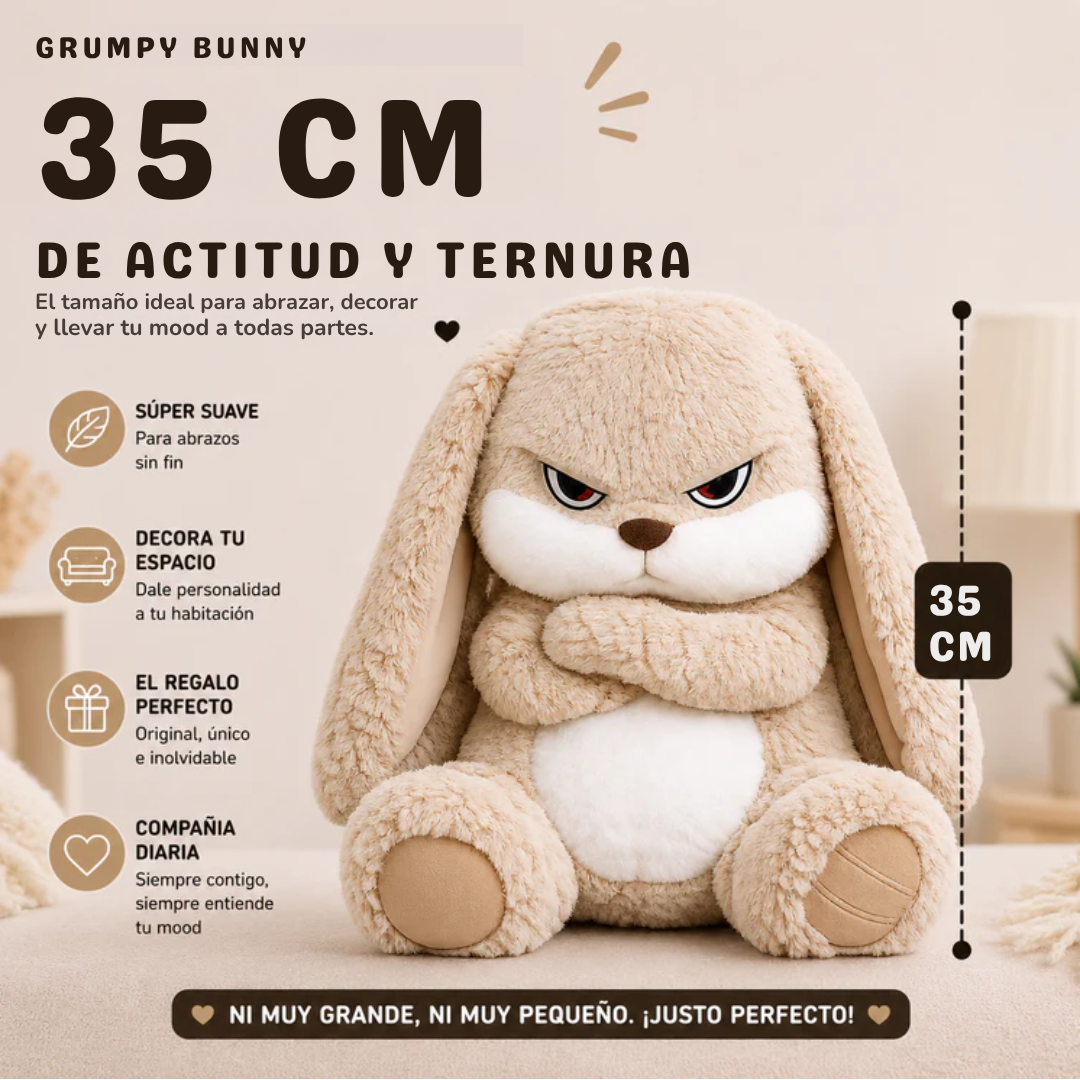 Conejo de peluche enfadado Grumpy™